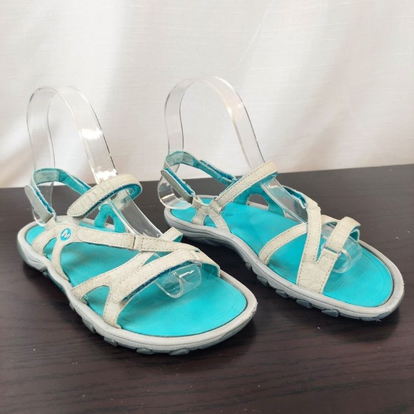 Merrell Shoes Merrell Womens Sz 5 Enoki Convertible Sky Blue Sports Sandals Hiking